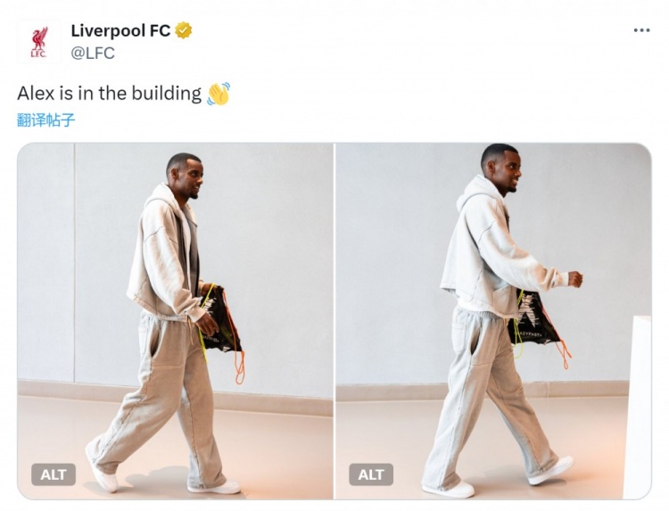 1.44亿欧新援！利物浦官方社媒晒伊萨克报到照片